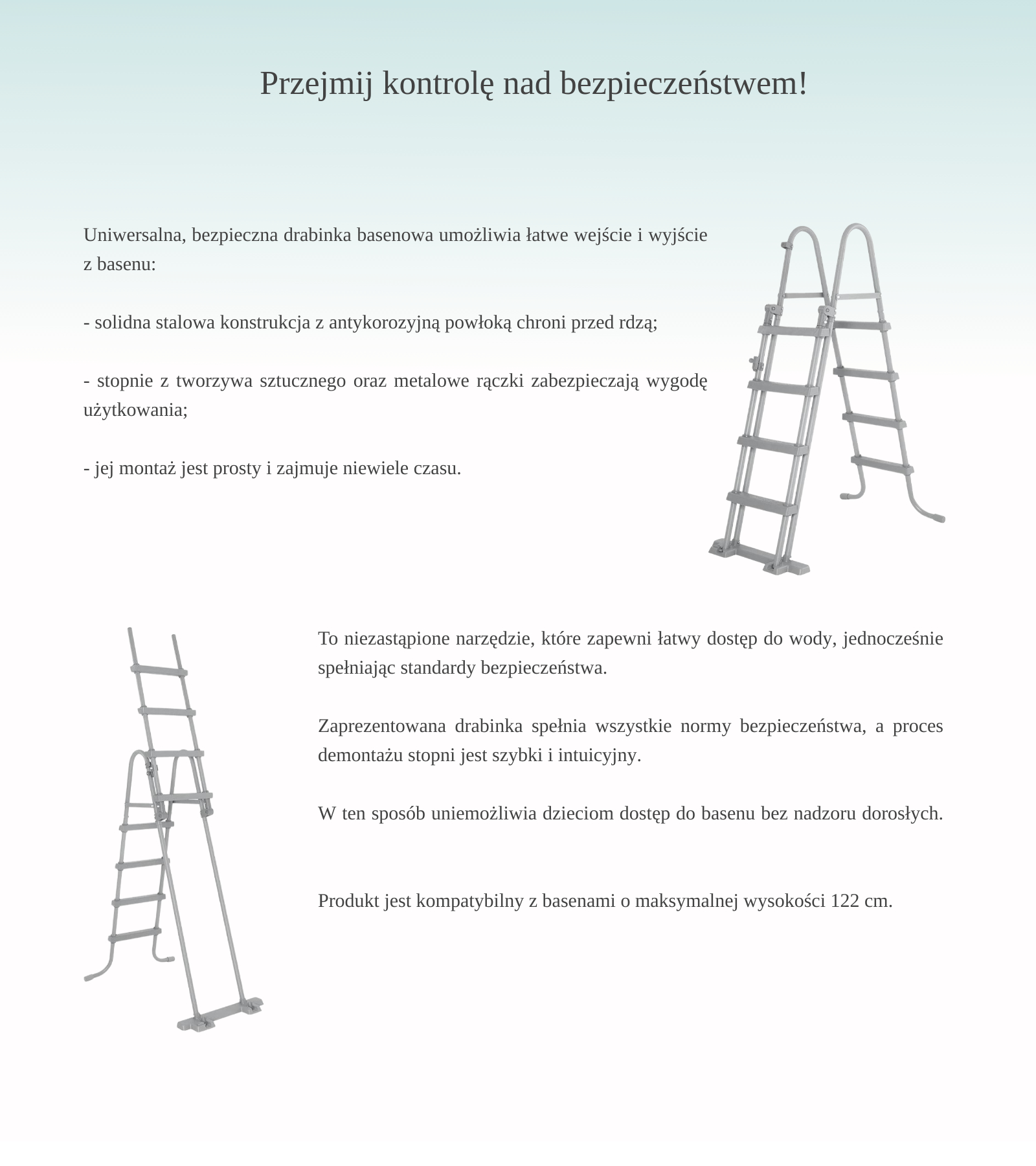 Infographic on the benefits of a pool ladder